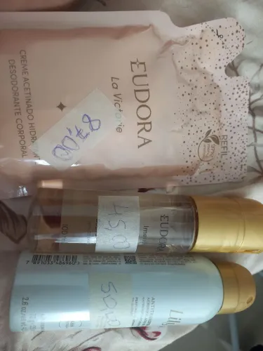 3 produtos Eudora e Boticário 