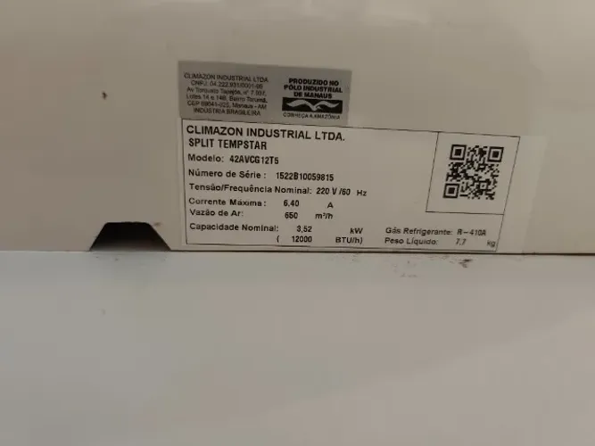Ar-Condicionado Split Tempstar Inverter 12.000 BTUs 220V - Gás Recolhido