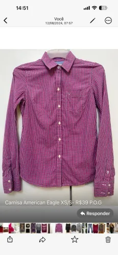 Camisa quadriculada American Eagle PP / P