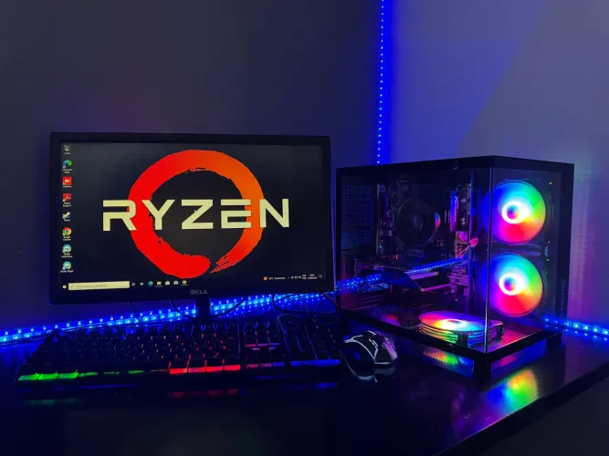 PC GAMER RYZEN 5 5500 COMPLETO - R$2.499,00.  PIX HOJE