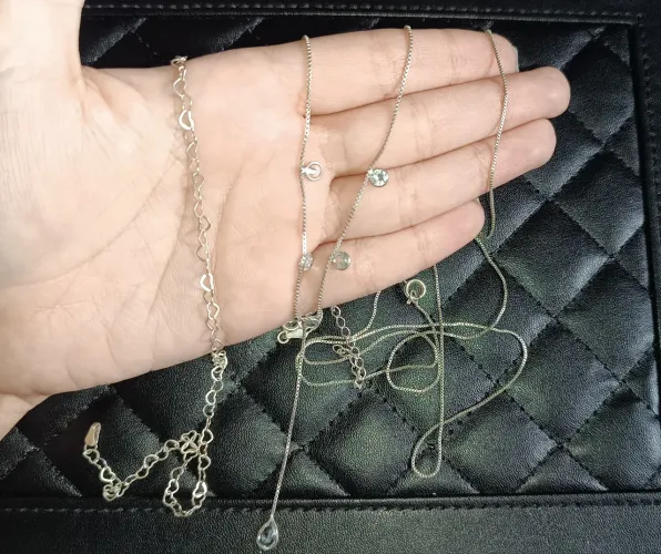 conjunto de colares prata 925