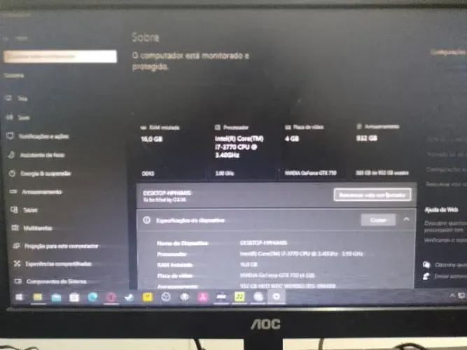 PC GAMER COMPLETO COM MONITOR