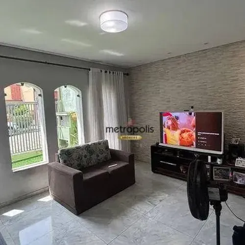 Sobrado com 3 dormitórios à venda, 171 m² por R$ 710.000,00 - Vila Homero Thon - Santo And