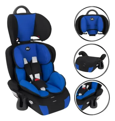 Cadeirinha Infantil, Cadeira De Criança Para Carro Azul com porta copo