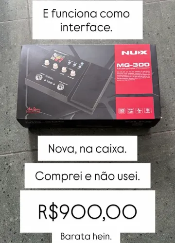 Pedaleira Nux MG300 nova.