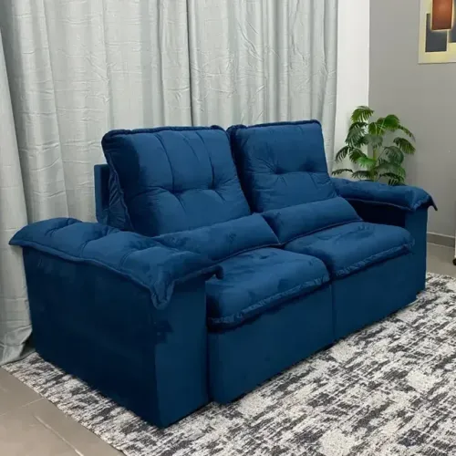 *Sofá Arsenal 3 Lugares Retrátil e Reclinável 2,00cm  Pronta Entrega