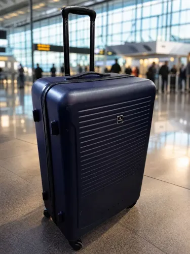 Mala Grande Rígida TAG Azul Marinho - Perfeita para Viagens Internacionais ! Grande 360°