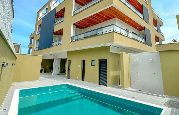 Ubatuba : Apartamento Studio Novo com Churrasqueira na Varanda, Piscina e Sauna