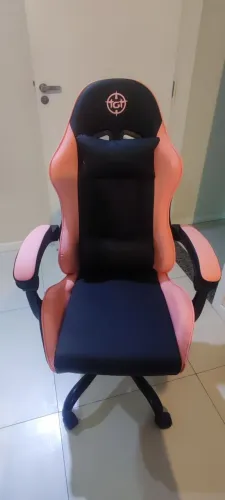 Cadeira Gamer TGT Heron, Preta e Rosa