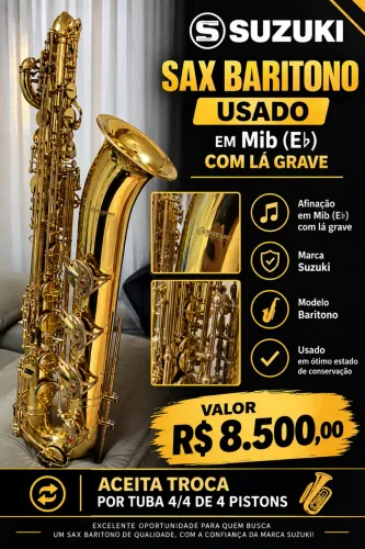Sax baritono em mib lá grave