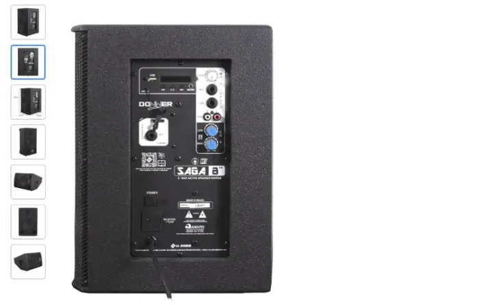  02 Caixa De Som Acústica Passiva Saga 10p Donner 130w Cor Preto