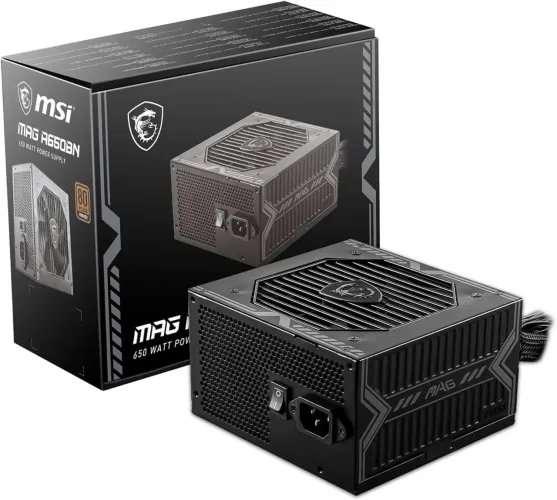 Fonte MSI MAG A650BN 650W 80 Plus Bronze - Nova/Lacrada