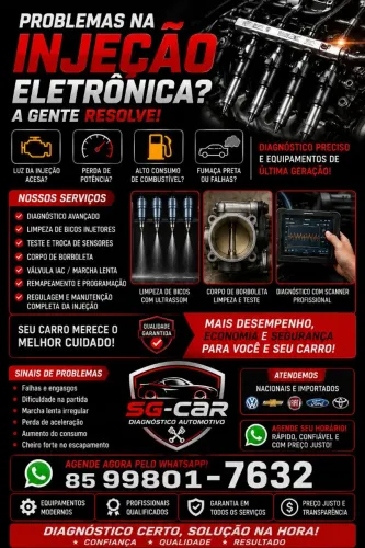 Serviço de diagnóstico automotivo injeção eletrônica