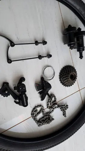Kit relação shimano completo + pneu aro 29