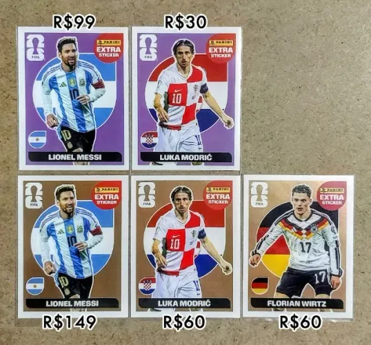 Legends Copa do Mundo FIFA 2026 figurinhas Messi Modric Wirtz