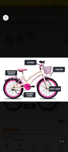 Bicicleta infantil aro 20