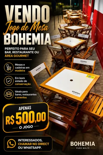 ? VENDO JOGO DE MESAS BOHEMIA 