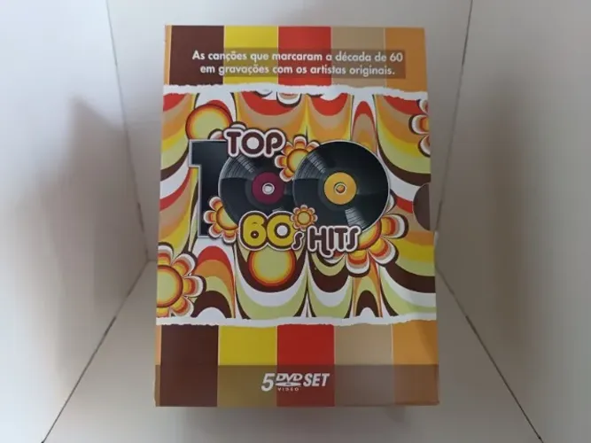 Box Dvd Top 100 Anos 60 Coqueiro Verde 5 Discos 100 Músicas