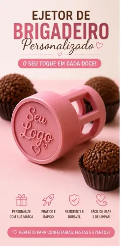 Ejetor de brigadeiro personalizado