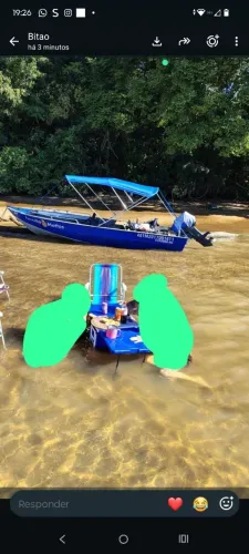 Lancha motor carretinha