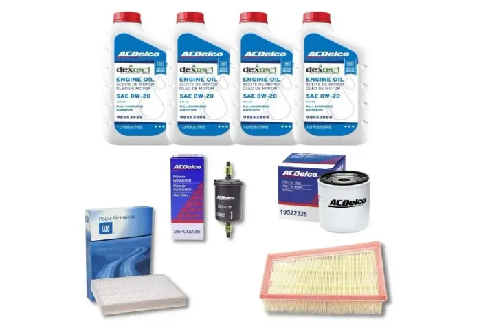 Kit revisão Onix plus turbo 2020/25. Óleo e filtros.
