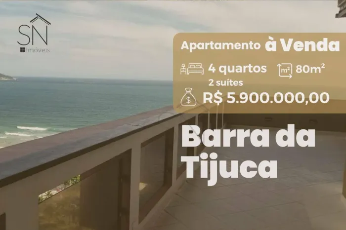Apartamento com 4 dormitórios à venda, 304 m² por R$ 5.900.000,00 - Barra da Tijuca - Rio