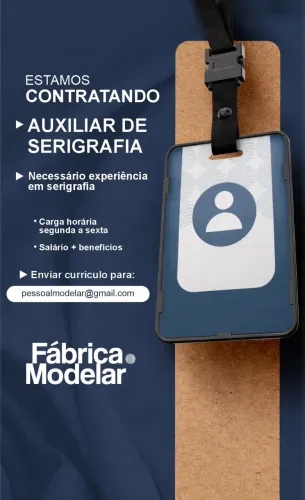 Vaga para Auxiliar de Serigrafista