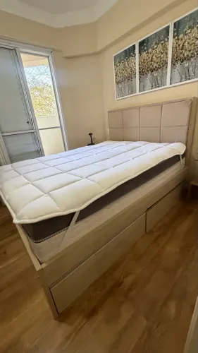 Cama casal+colchao+pilowtop+cabeceira