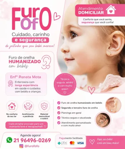 Furo de orelha humanizado 