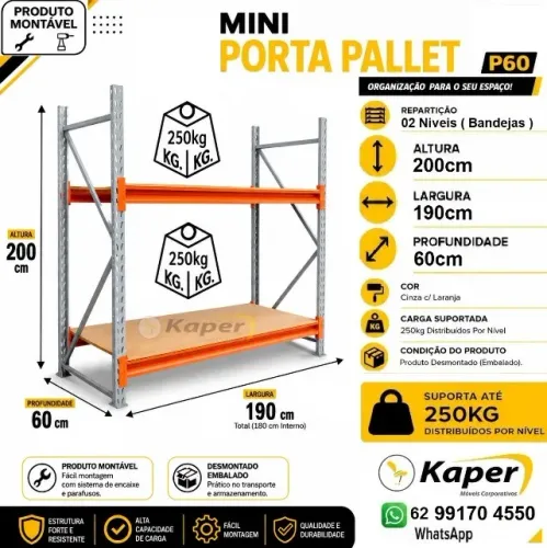 PALETE  / Estante - Armazenagem ( produto novo )