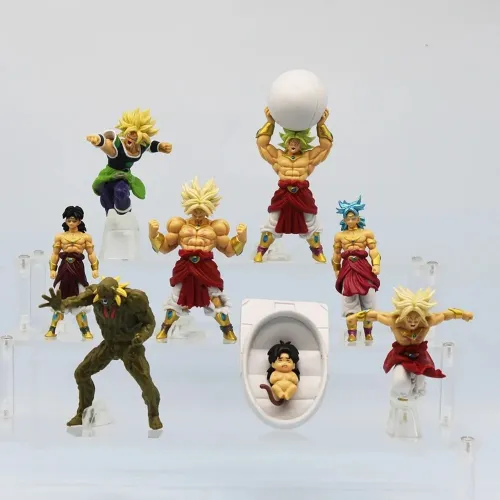 Bonecos Broly Kit 8 Versões Dragon Ball Z Super Action Figure