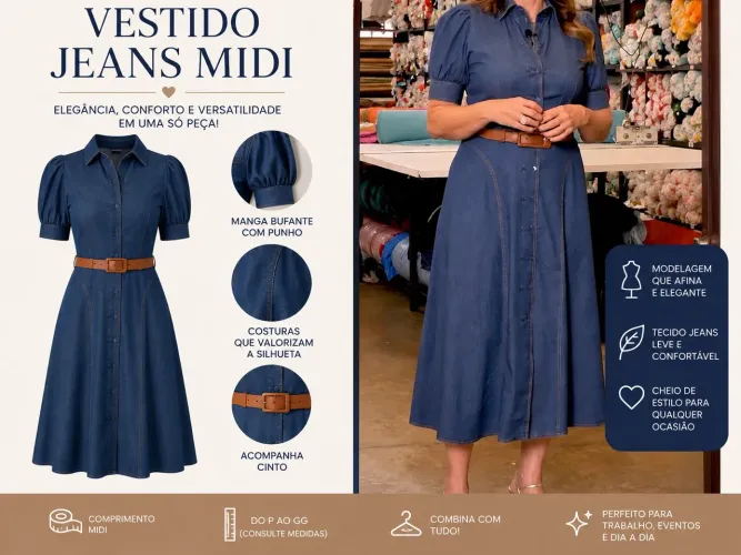 Vestido Jeans impecável