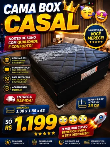 Cama box casal