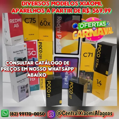 Xiaomi Poco X7 5G, Redmi Note 15 Pro 5G e Diversos Modelos Disponíveis 