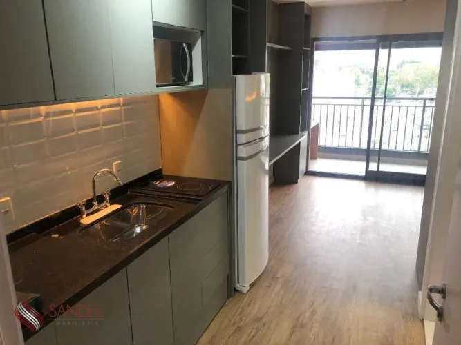 Studio Novo de 27m² decorado para venda ou locação na Av. Santo Amaro - Região da Chácara