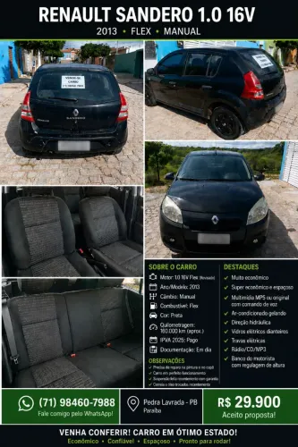 Renault Sandero Expression Hi-flex 1.0 16V 5P 2013