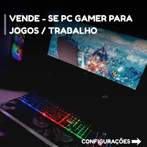 Vende-se computador gamer I7 3770+GTX 1650+ MONITOR