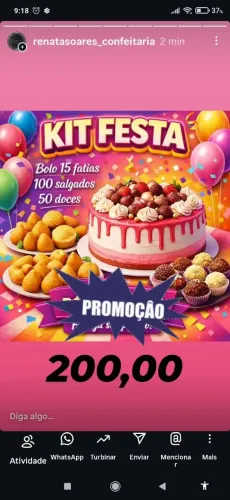 Kit festa na Promoção  200,00