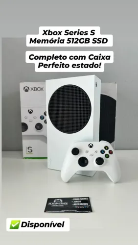 Xbox Series S 512GB SSD COMPLETO IMPECÁVEL!! (Aceito Cartão)