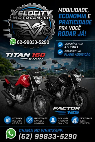 Aluguel de motos -Titan start / factor