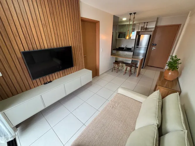 Alugo Edf Corais do Mar Quarto e Sala Mobiliado com Varanda, Jatiúca, Maceió 
