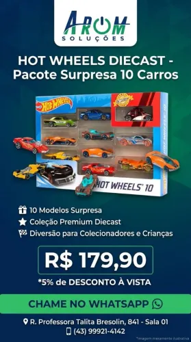 Hot Wheels - Caixa com 10 carrinhos