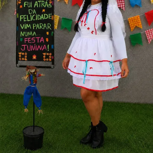 Avental junino de noiva