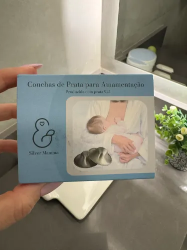 Concha de prata para amamentação Silver Mamma