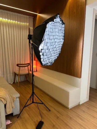Kit Iluminação Ulanzi VL-120Bi 120W + Softbox 90cm + Tripé, Novo