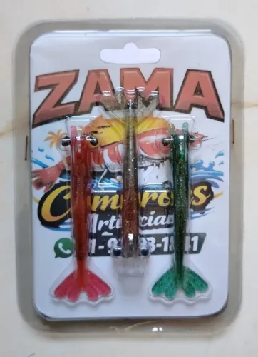 Camarão Artificial Zama 9cm a Melhor Isca para Robalo, Garoupa, Badejo, Traira, Tucunare