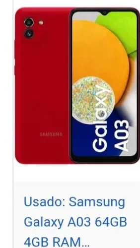 Vendo celular Samsung A03 vermelho