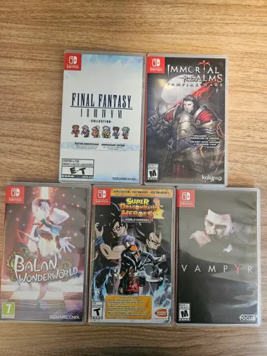 Lote 06 Switch Final Fantasy , Super Dbz Heroes, Balan, Vampyr, Immortal Realms