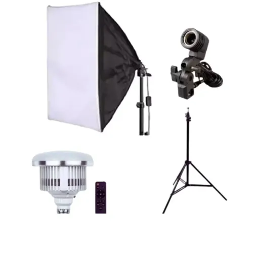 KIT ILUMINAÇÃO TRIPÉ + LUZ COM CONTROLE