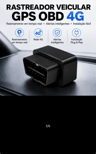 Rastreador GPS 4G OBD Fácil Instalação